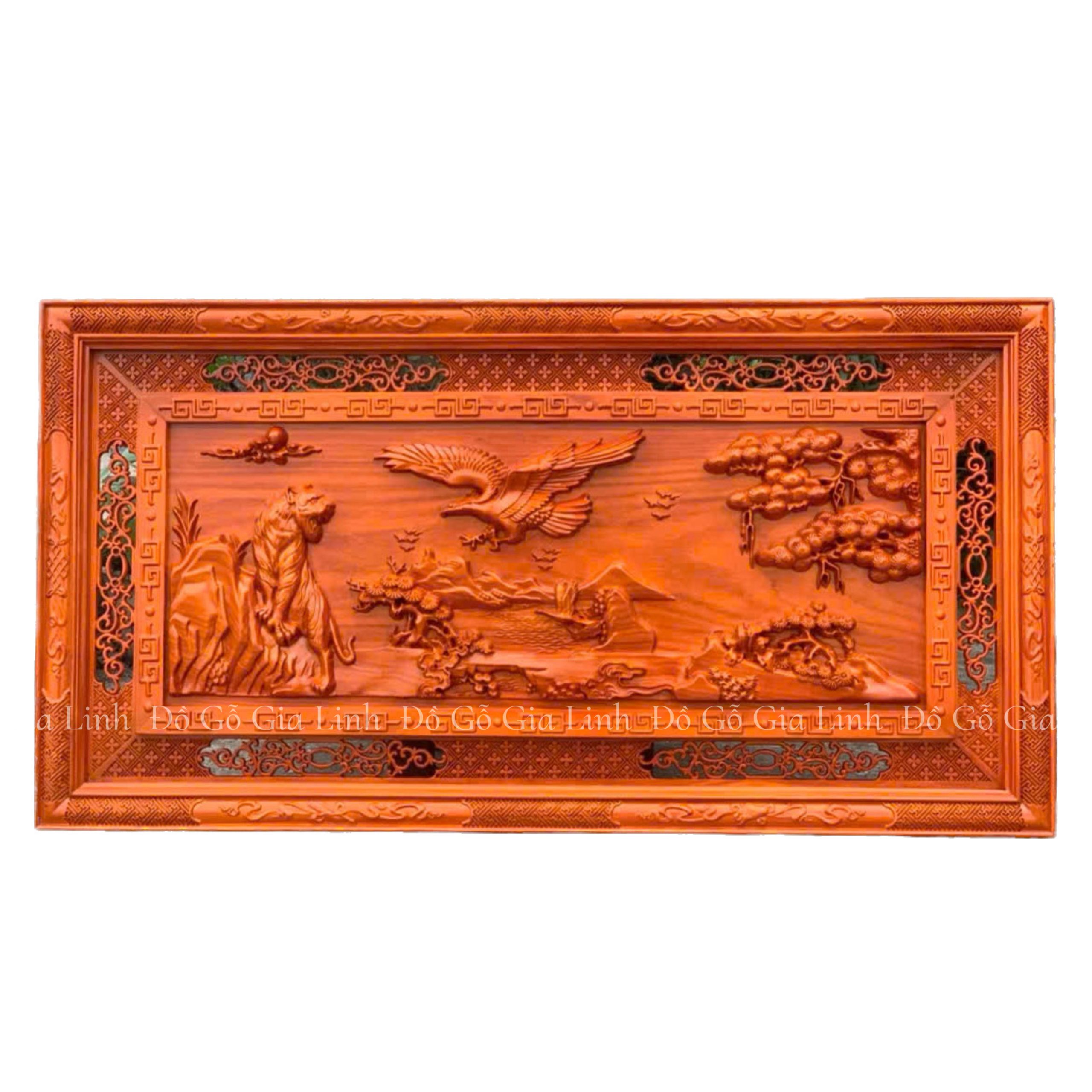 Tranh Anh Hùng Tương Ngộ Gỗ Hương Kích Thước 1m27x67cm Dày 4cm
